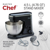 MasterChef Multi-Function Stand Mixer, 6-Speed, Black image 2