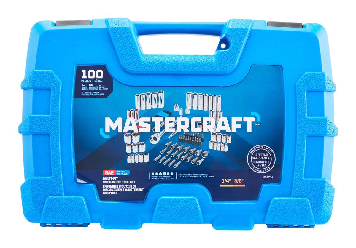 Mastercraft 100 Piece Multi Fit Socket Set