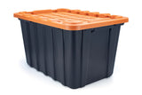 Mastercraft 102-L Heavy-Duty Orange/Black Storage Tote