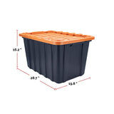 Mastercraft 102-L Heavy-Duty Orange/Black Storage Tote image 5