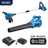 Mastercraft 20V Cordless 12" String Trimmer and 370CFM Blower Combo Kit with PWR POD 2 Ah Battery and Charger image 5