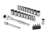 Mastercraft 25 Piece 1/4" Drive Socket Set