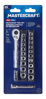 Mastercraft 25 Piece 1/4" Drive Socket Set image 3