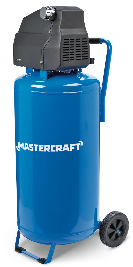 Mastercraft 26-Gallon Oil-Free Portable Vertical Air Compressor, 135 PSI, 1.5 HP