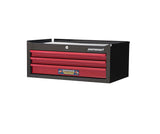 Mastercraft 3-Drawer Intermediate Tool Chest, Black & Red, 26-in