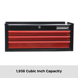 Mastercraft 3-Drawer Intermediate Tool Chest, Black & Red, 26-in image 5