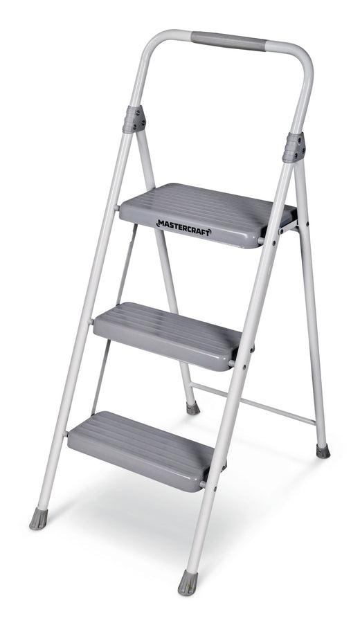 Mastercraft 3-Step Metal Folding Step Stool, 225-lb, 3.2 ft
