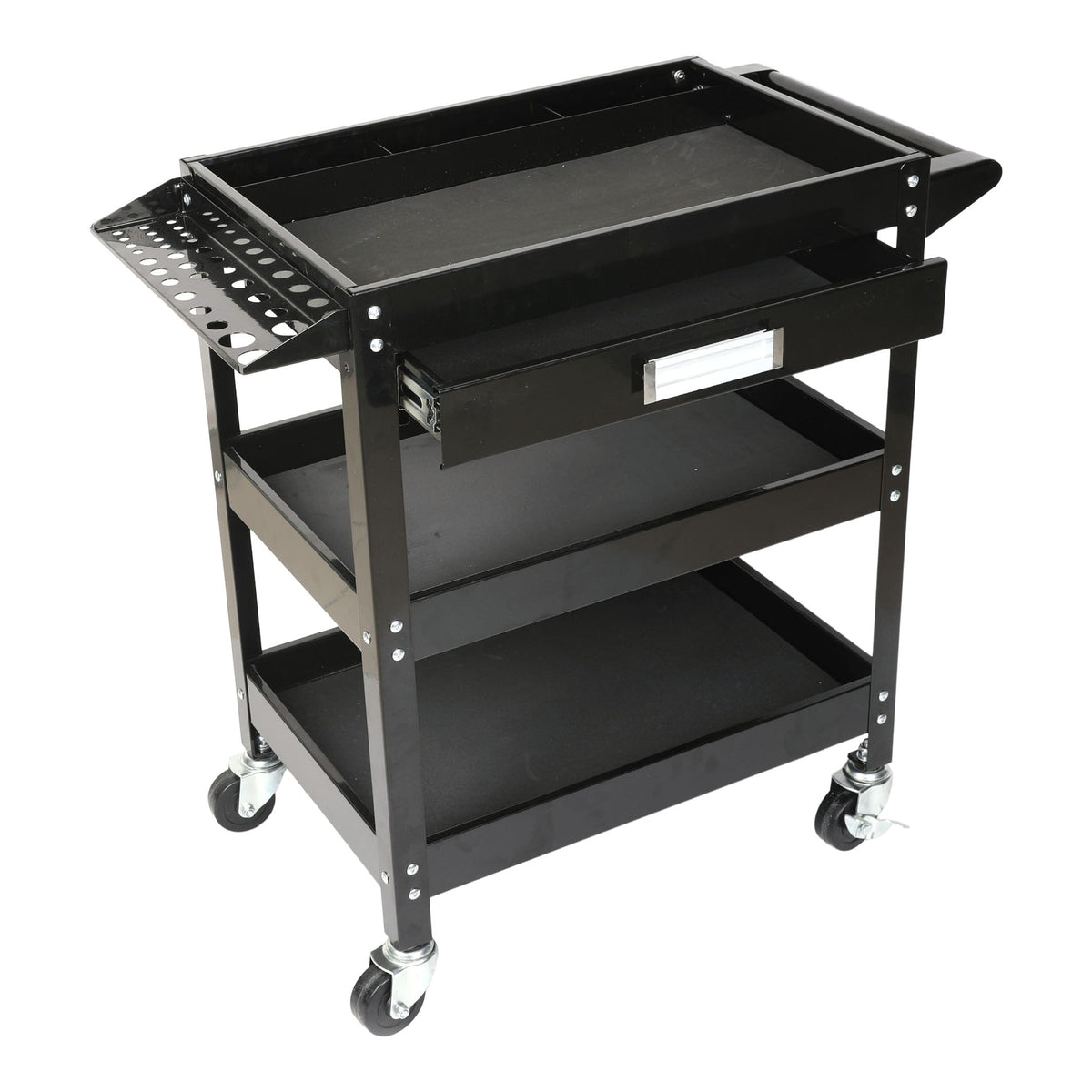 Mastercraft 3-Tier Work Cart with Swivel Casters, 250-lb