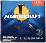 Mastercraft 30-ft 16/3 Retractactabe Extension Cord Reel with 3 Grounded Outlets image 2