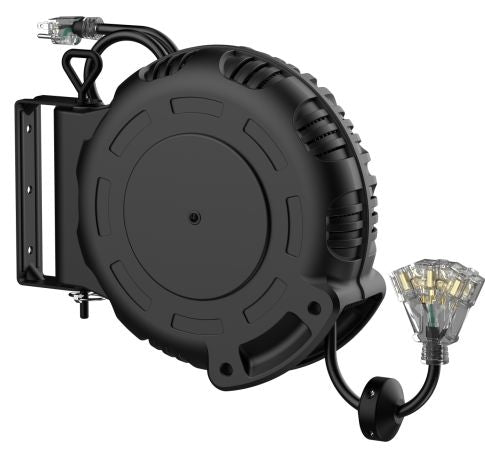 Mastercraft 40-ft Retractable Black Extension Cord Reel with Swivel Mount