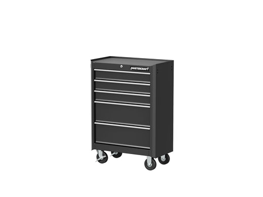 Mastercraft 5-Drawer Tool Storage Cabinet, Black, 24-in