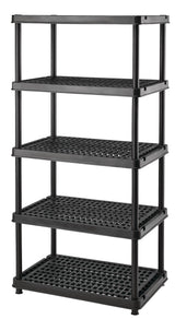 Mastercraft 5-Shelf Resin/ Plastic Storage Rack/ Shelving Unit, 36 x 24 x 72-in