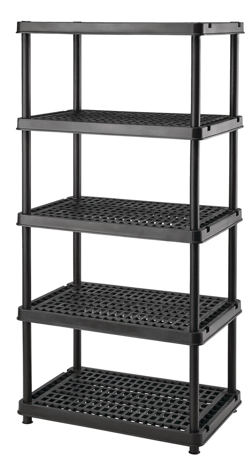 Mastercraft 5-Shelf Resin/ Plastic Storage Rack/ Shelving Unit, 36 x 24 x 72-in