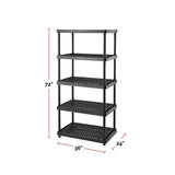 Mastercraft 5-Shelf Resin/ Plastic Storage Rack/ Shelving Unit, 36 x 24 x 72-in image 4