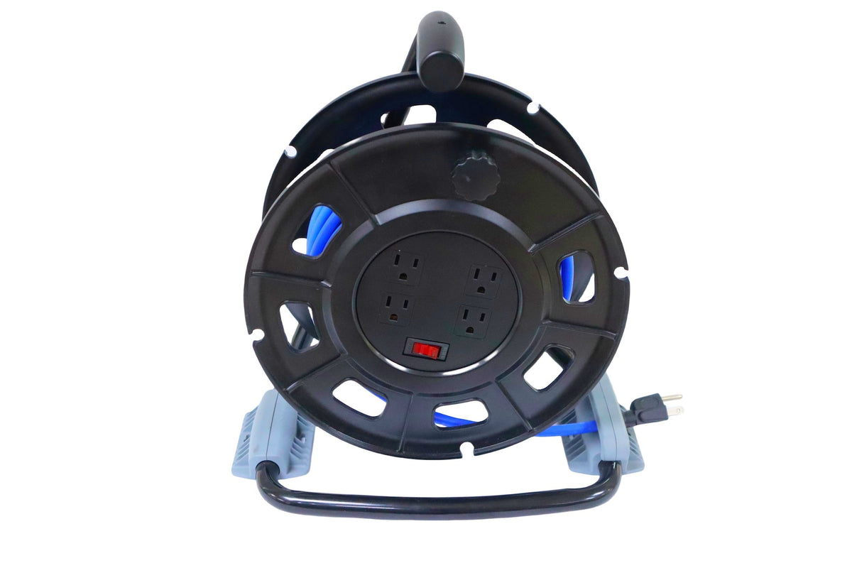 Mastercraft 50-ft 14-Gauge Black Cord Reel with Stand