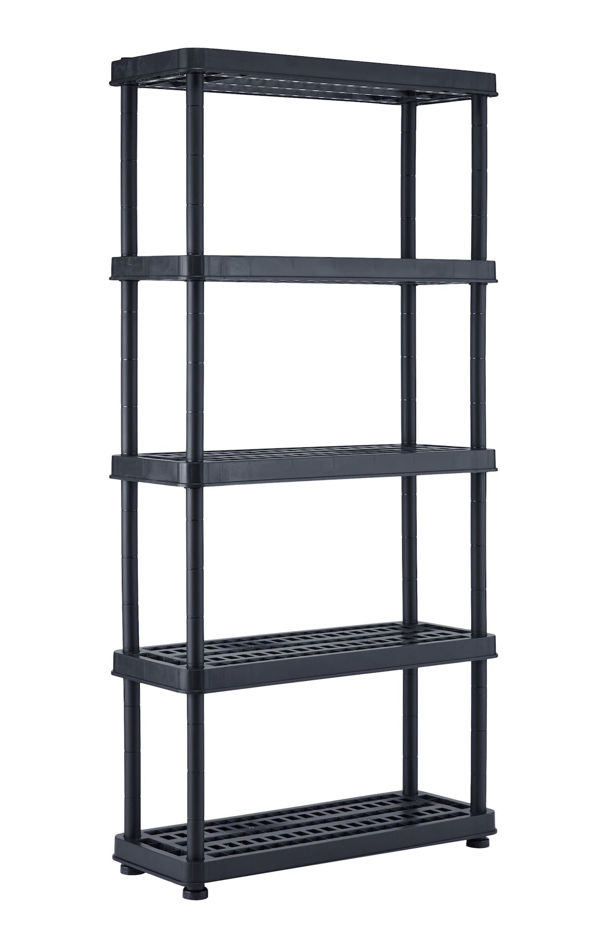 Mastercraft Adjustable 5-Shelf Resin/ Plastic Storage Rack/ Shelving Unit, 36 x 14 x 72-in