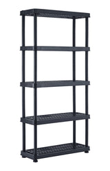 Mastercraft Adjustable 5-Shelf Resin/ Plastic Storage Rack/ Shelving Unit, 36 x 14 x 72-in