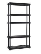 Mastercraft Adjustable 5-Shelf Resin/ Plastic Storage Rack/ Shelving Unit, 36 x 14 x 72-in image 3