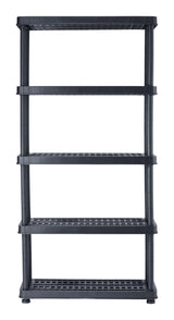 Mastercraft Adjustable 5-Shelf Resin/ Plastic Storage Rack/ Shelving Unit, 36 x 14 x 72-in image 4