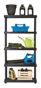 Mastercraft Adjustable 5-Shelf Resin/ Plastic Storage Rack/ Shelving Unit, 36 x 14 x 72-in image 6