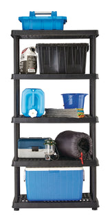 Mastercraft Adjustable 5-Shelf Resin/Plastic Storage Rack/Shelving Unit, 36 x 18 x 72-in image 4