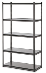 Mastercraft Adjustable 5-Shelf Steel Metal & Wood Storage Rack / Shelving Unit, 41 x 18 x 72-in image 2