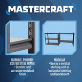 Mastercraft Adjustable 5-Shelf Steel Metal & Wood Storage Rack / Shelving Unit, 41 x 18 x 72-in image 5