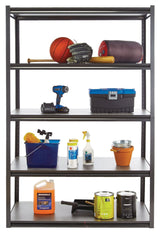 Mastercraft Adjustable 5-Shelf Steel Metal & Wood Storage Rack/Shelving Unit, 48 x 24 x 72-in image 3