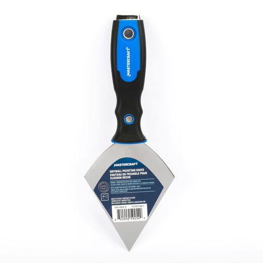 Mastercraft Carbon Steel Drywall Pointing Knife with Soft Grip & Hammer End