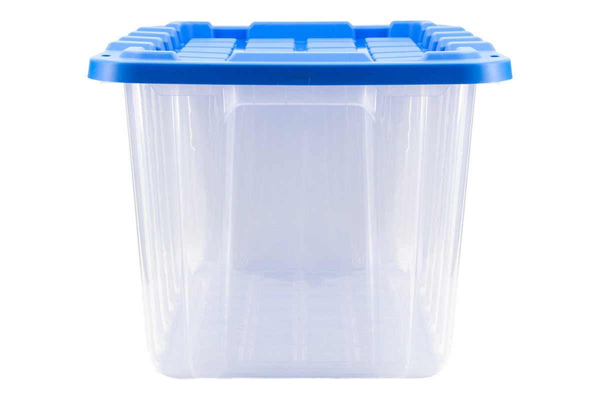Mastercraft Clear Heavy-Duty Storage Tote with Snap-Lock Lid, 102-L