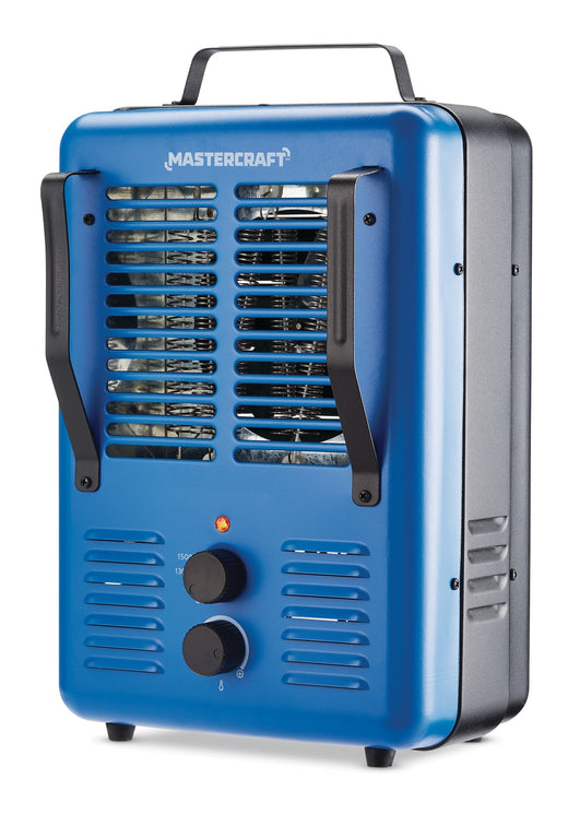 Mastercraft Deluxe Milkhouse Utility Space Heater with Thermostat, 1500W, Blue