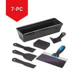 Mastercraft DIY Drywall Set with Mud Pan, Taping Knife, Corner Tool, Putty Knife & Sponge, 7-pc image 2