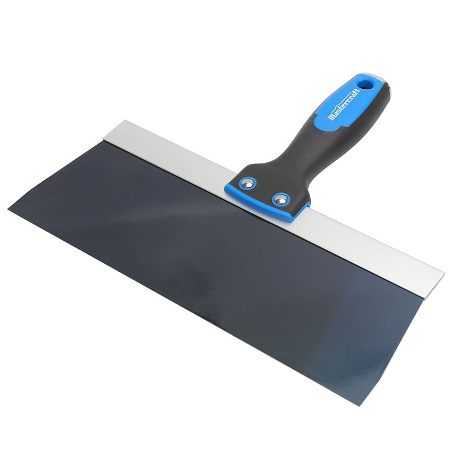 Mastercraft Drywall Knife with Solvent-Resistant Blue Steel Blade for Patching & Taping, 10-in