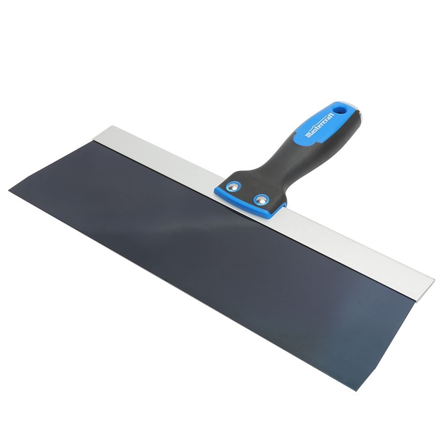 Mastercraft Drywall Patching & Taping Knife with Solvent-Resistant Blue Steel Blade, 12-in
