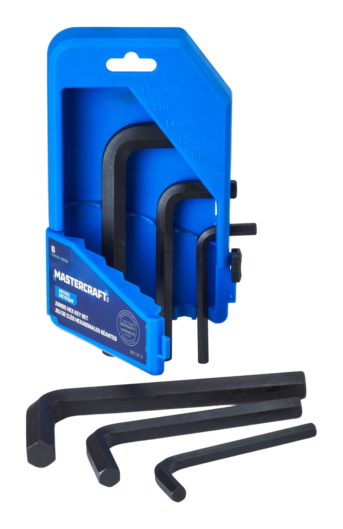 Mastercraft Jumbo Hex Key Set/Allen Wrench Set, Metric, High Quality Cr-V Steel, 6-pc