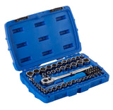Mastercraft Mechanic's Tool Set with Case, Nickel-Plated, SAE/Metric, 62-pc
