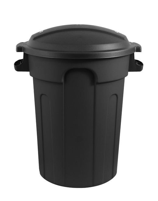 Mastercraft Plastic Circular Garbage Can, Black, 80-L