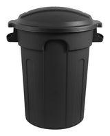 Mastercraft Plastic Circular Garbage Can, Black, 80-L image 2