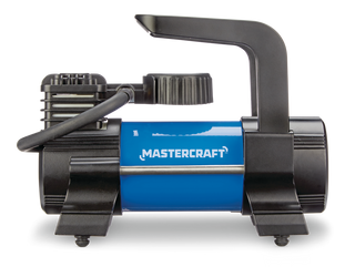 Mastercraft Portable 120V Inflator with Built-in Analog Pressure Gauge