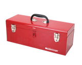 Mastercraft Portable Metal Hip Roof Tool Box with Removable Tray, 19-in, Red
