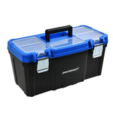 Mastercraft Portable Plastic Tool Box with Removable Tray & Tray Top, Blue, 19-in, Mastercraft Jumbo Hex Key Set/Allen Wrench Set, Metric, High... image 2