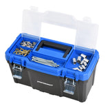 Mastercraft Portable Plastic Tool Box with Removable Tray & Tray Top, Blue, 19-in, Mastercraft Jumbo Hex Key Set/Allen Wrench Set, Metric, High... image 5