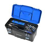 Mastercraft Portable Plastic Tool Box with Removable Tray & Tray Top, Blue, 19-in, Mastercraft Jumbo Hex Key Set/Allen Wrench Set, Metric, High... image 6