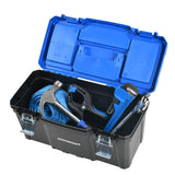 Mastercraft Portable Plastic Tool Box with Removable Tray & Tray Top, Blue, 19-in, Mastercraft Jumbo Hex Key Set/Allen Wrench Set, Metric, High... image 7