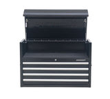 Mastercraft Powder-Coated Steel Tool Chest with Liners, Black, 36-in