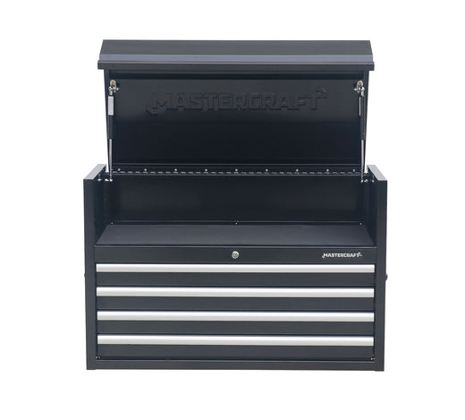 Mastercraft Powder-Coated Steel Tool Chest with Liners, Black, 36-in