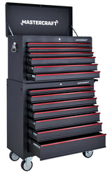 Mastercraft Rolling Tool Storage Cabinet with 7 Drawers, Black, 36-in image 5