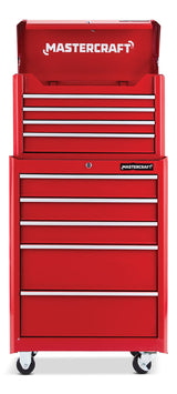 Mastercraft Rolling Tools Storage Cabinet with 5 Drawers, Deep Red, 24-in image 3