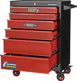 Mastercraft Rolling Tools Storage Cabinet with 6 Drawers, Black&Red, 26-in image 2