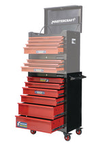 Mastercraft Rolling Tools Storage Cabinet with 6 Drawers, Black&Red, 26-in image 7